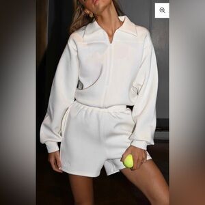 yllw the label Kasey Scuba zip-up jacket in offwhite size XL